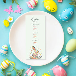 Spring Garden Bunny Brunch Menü Menükarte