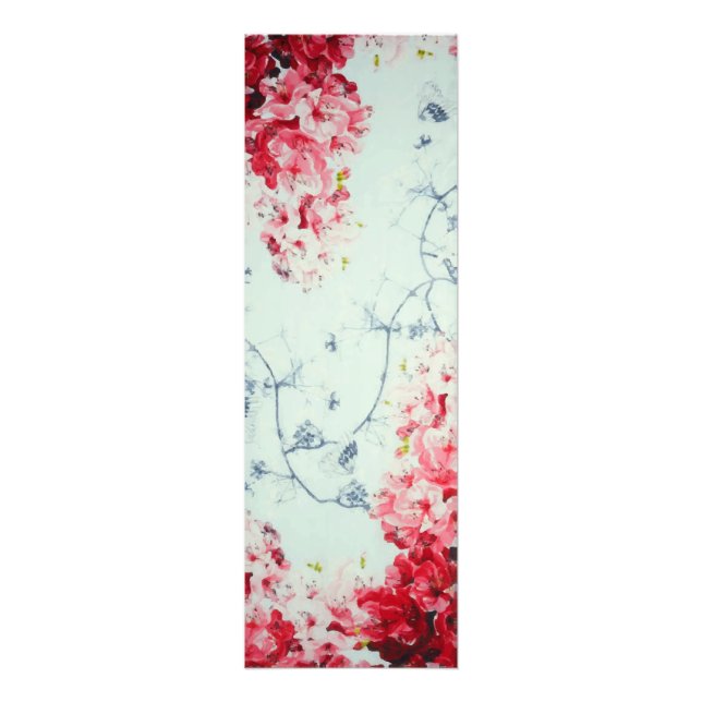 Spring Garden Butterfly Burgundy Bloral Bloom Fotodruck (Vorne)