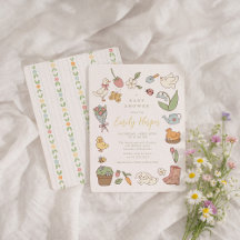 Spring Garden Cottagecore Baby Shower Invitation