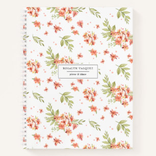 Spring Garden Florals   Personalisiertes Journal Notizbuch