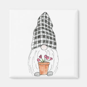 Spring Garden Gnome Magnet