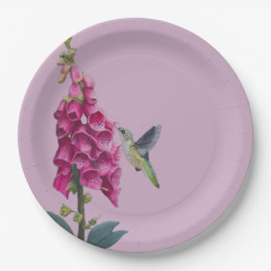 Spring Garden - Hummingbird Paper Plate Pappteller