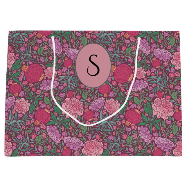 Spring Garden Mutter's Day Japanisch Papier Laters Große Geschenktüte (Vorderseite)