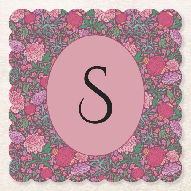 Spring Garden Mutter's Day Japanisch Papier Laters Untersetzer (Vorderseite)