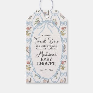 Spring Garden Party Pastel Floral Baby Dusche Geschenkanhänger