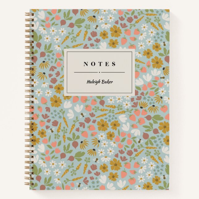 Spring Garden Personalisiert Notebook Notizbuch (Vorderseite)