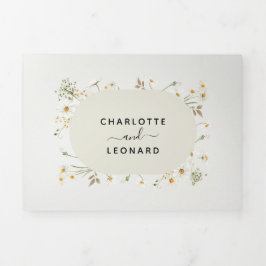 Spring Garden Wedding Foto Tri-Fold Einladung
