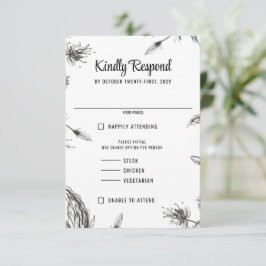 Spring Garden Wedding RSVP Karte