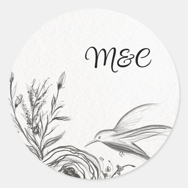 Spring Garden Wedding Runder Aufkleber (Vorderseite)