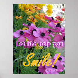 Spring Garden Zitat Blumenposter Blume Poster