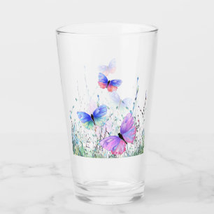 Spring Glass Butterflies Flying in Nature Glas