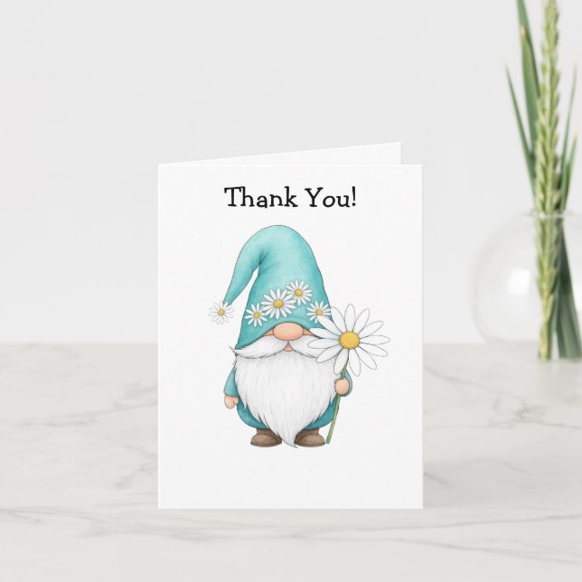 Spring Gnome Folded Card Karte (Vorderseite)
