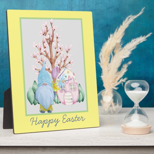 Spring Gnome Zuhause Happy Oaster Fotoplatte (Seite)