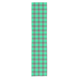 Spring Green and Finlandia Black Plaid Kurzer Tischläufer