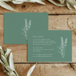 Spring Green Boho Wildblume Wedding Details Card RSVP Karte