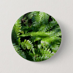 Spring Green Ferns boho botanisch Button