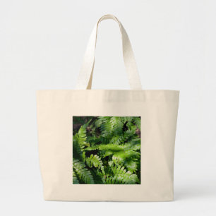 Spring Green Ferns boho botanisch Jumbo Stoffbeutel