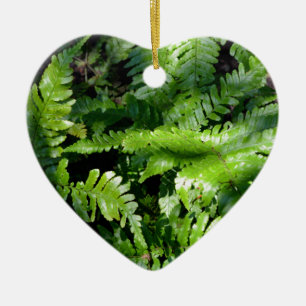Spring Green Ferns boho botanisch Keramik Ornament
