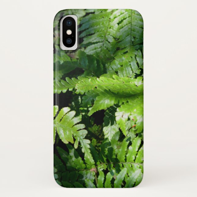 Spring Green Ferns tropische botanische Vegetation Case-Mate iPhone Hülle (Rückseite)