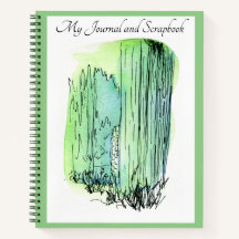 Spring Green Journal / Scrapbook / Notebook