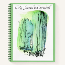 Spring Green Journal / Scrapbook / Notebook Notizbuch