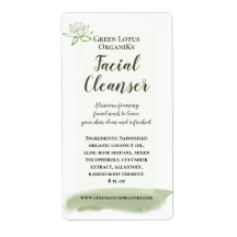 Spring Green Lotus DIY Beauty Product Label