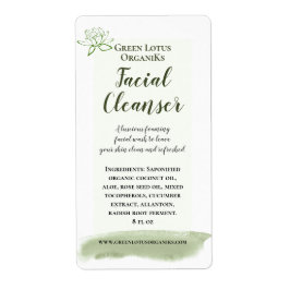 Spring Green Lotus DIY Beauty Product Label