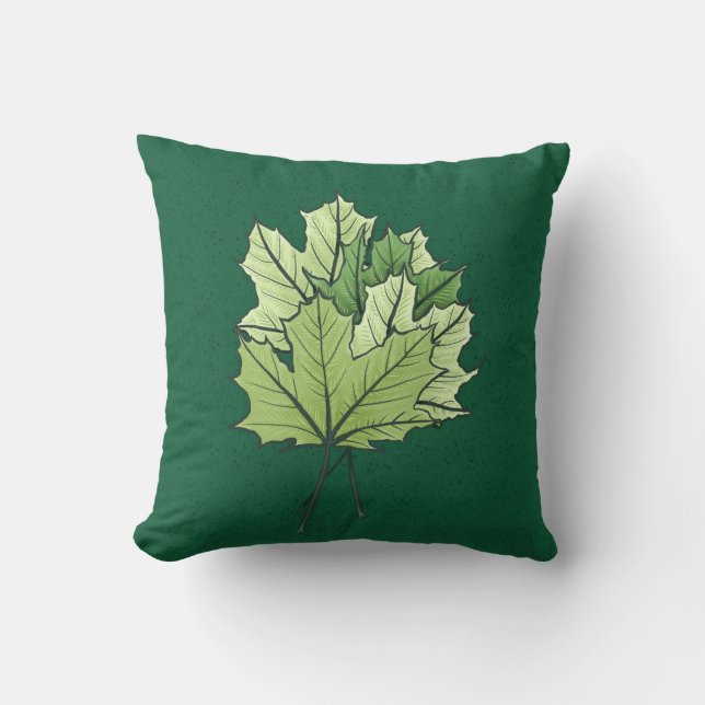 Spring Green Maple Verlasse Nature Lover Kissen (Vorderseite)