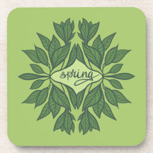 Spring Green Verlasse ästhetische Typografie Getränkeuntersetzer