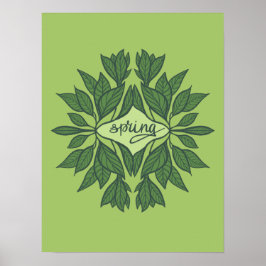 Spring Green Verlasse ästhetische Typografie Poster