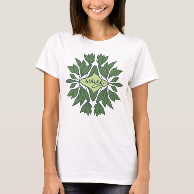 Spring Green Verlasse ästhetische Typografie T-Shirt (Vorderseite)
