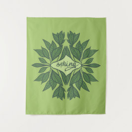 Spring Green Verlasse ästhetische Typografie Wandteppich