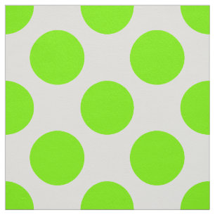 Spring Green & White Polka Dot Muster Stoff