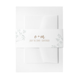 Spring Greenery Wedding Einladungsbanderole