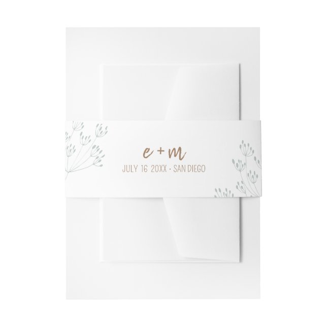 Spring Greenery Wedding Einladungsbanderole (Vorderseite Beispiel)