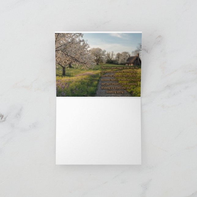 Spring Greetings Dankeskarte (Innenseite)