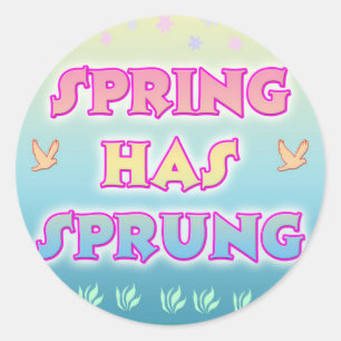 Spring hat Sprung Sticker