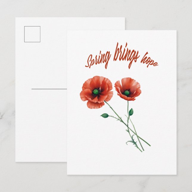 "Spring Hope Postcard" Postkarte (Vorne/Hinten)