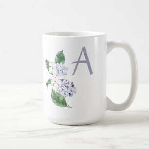 Spring HYRDANGEA mit Buchstaben anpassbar Kaffeetasse
