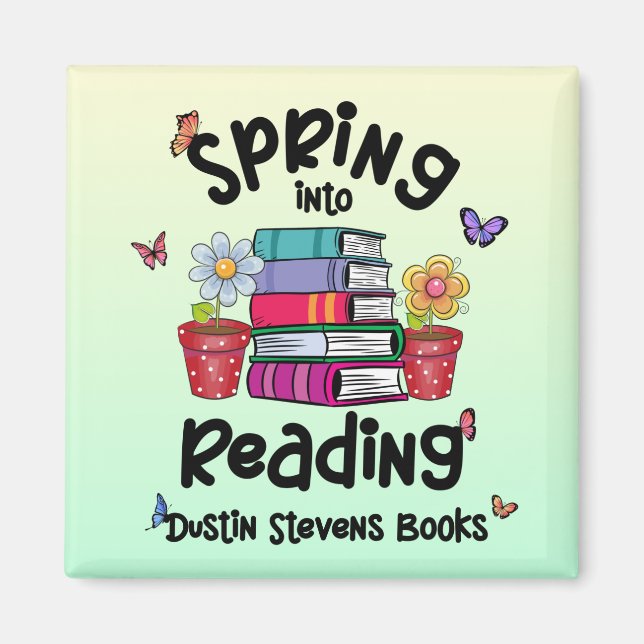 Spring in Reading Dustin Stevens Books Magnet (Vorne)