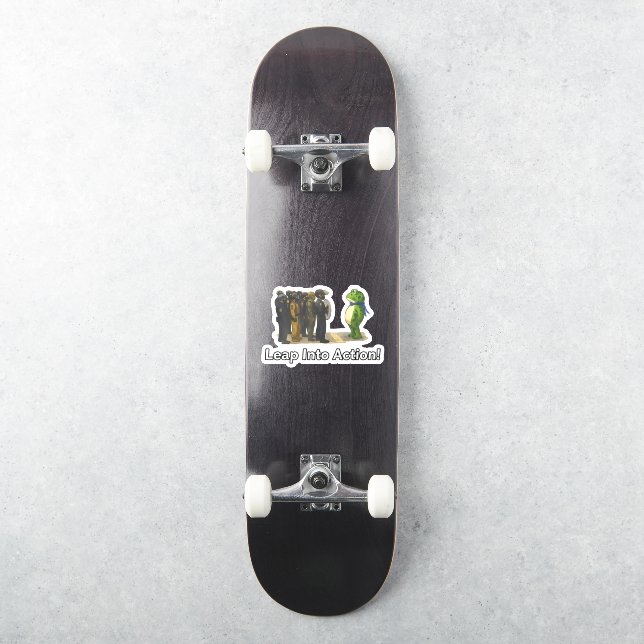 Spring ins Handeln! Frosch-Aufkleber Aufkleber (Skateboard)