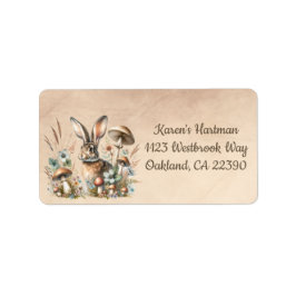 Spring Jack Rabbit Adressaufkleber