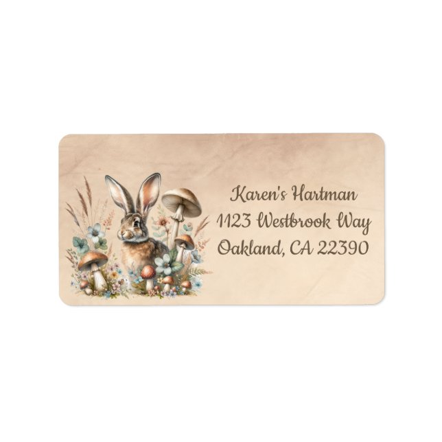 Spring Jack Rabbit Adressaufkleber (Vorne)