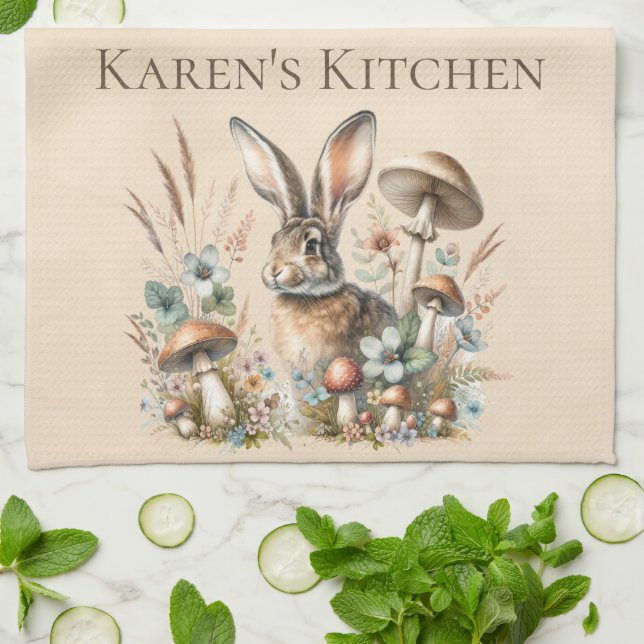 Spring Jack Rabbit Geschirrtuch (Gefaltet)