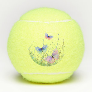 Spring Joy - farbenfrohe Schmetterlinge fliegen in Tennisbälle