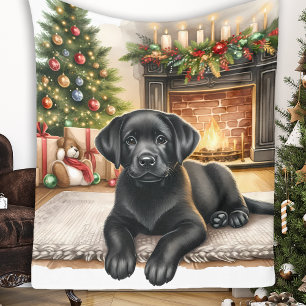 Spring Joy - Labrador Retriever - Black Lab Fleecedecke