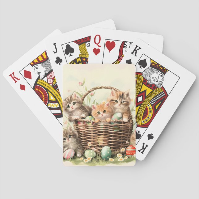 Spring Kitten Oaster Basket Spielkarten (Rückseite)