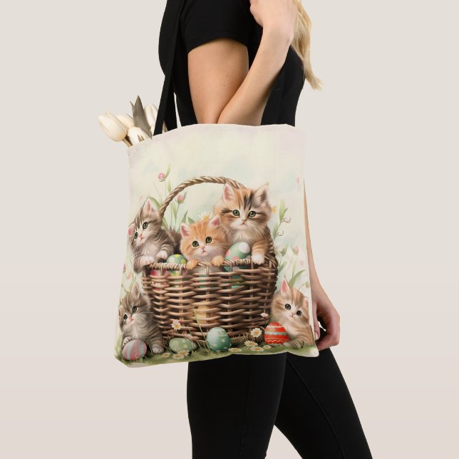 Spring Kitten Oaster Basket Tasche (Von Nahem)