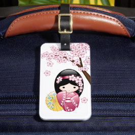 Spring Kokeshi Doll - Niedliches japanisches Geish Gepäckanhänger