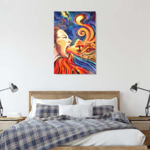 Spring Lady Canvas Print - Malerei Leinwanddruck